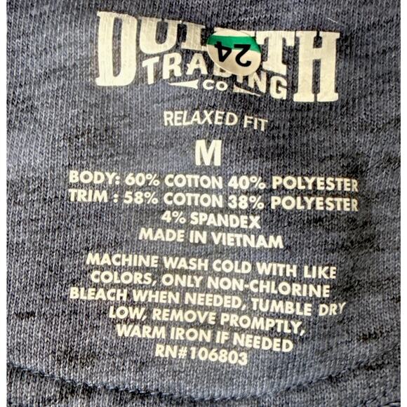 Duluth Trading Loophole Comfort Cardigan‎ Sweater Shawl Collar Mens Medium Blue - Picture 3 of 5